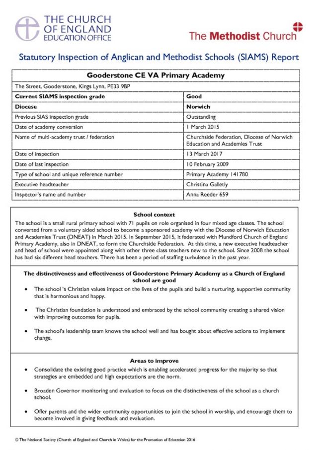 thumbnail of Gooderstone SIAMS report March 2017 FINAL (1)